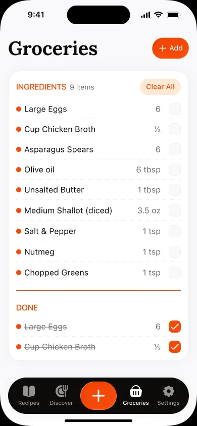 OnPlate — recipe library
